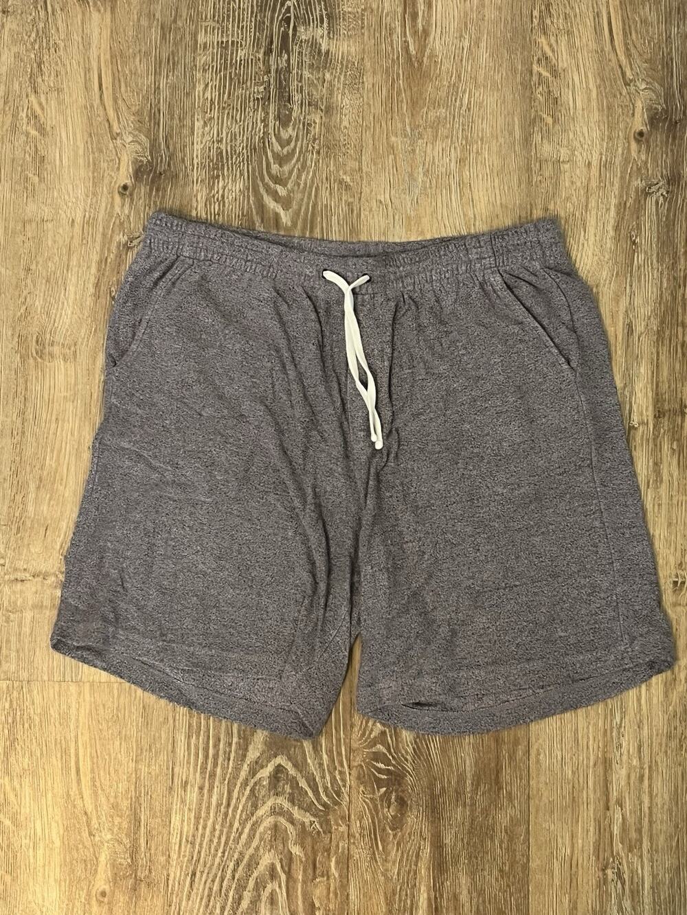 Urban Outfitters Mens Lounge Shorts Large Gray Drawstring Terry Knit Casual